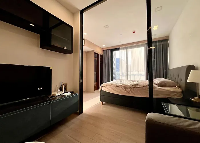 Appartement King Bed With Living Pool And Gym Mrt 200m Bangkok